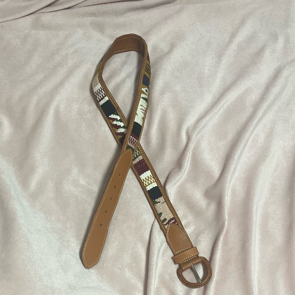 Stylish Tan and Multicolor Women's Belt